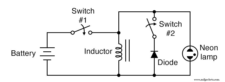 Commuterende Diode Experiment: Inductieve Terugslag Onderdrukken met een Neonlamp