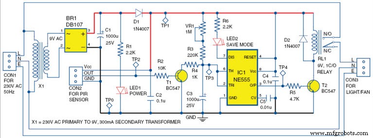 Passieve Infrarood Sensor Stroombespaar Schakeling: Ontwerp, Werking en Toepassingen