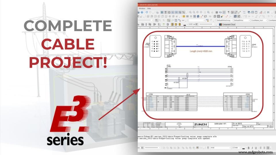 E3.cable: Uitgebreide Kabelontwerpsoftware voor Geoptimaliseerde Elektrische Kabelbomen