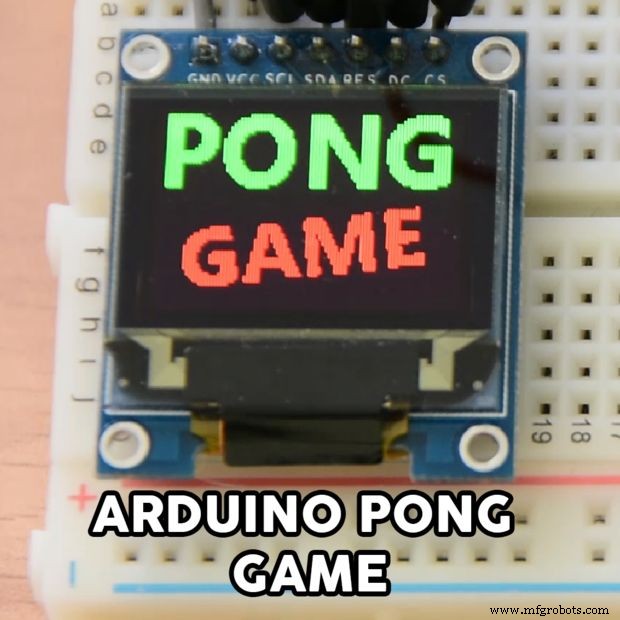 Bouw een Klassiek Pong-spel op Arduino UNO met OLED-display – Stap-voor-stap Tutorial