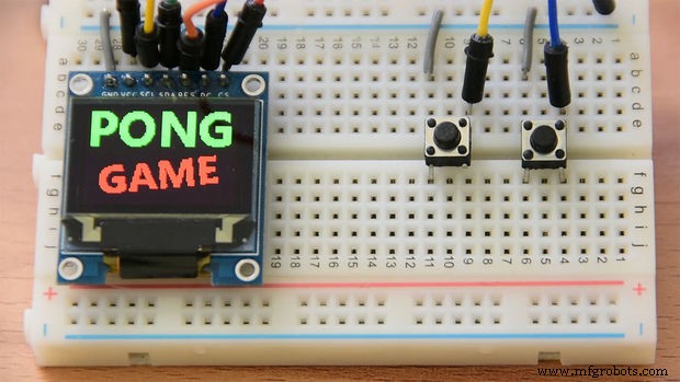 Bouw een Klassiek Pong-spel op Arduino UNO met OLED-display – Stap-voor-stap Tutorial