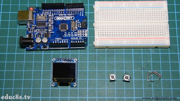 Bouw een Klassiek Pong-spel op Arduino UNO met OLED-display – Stap-voor-stap Tutorial