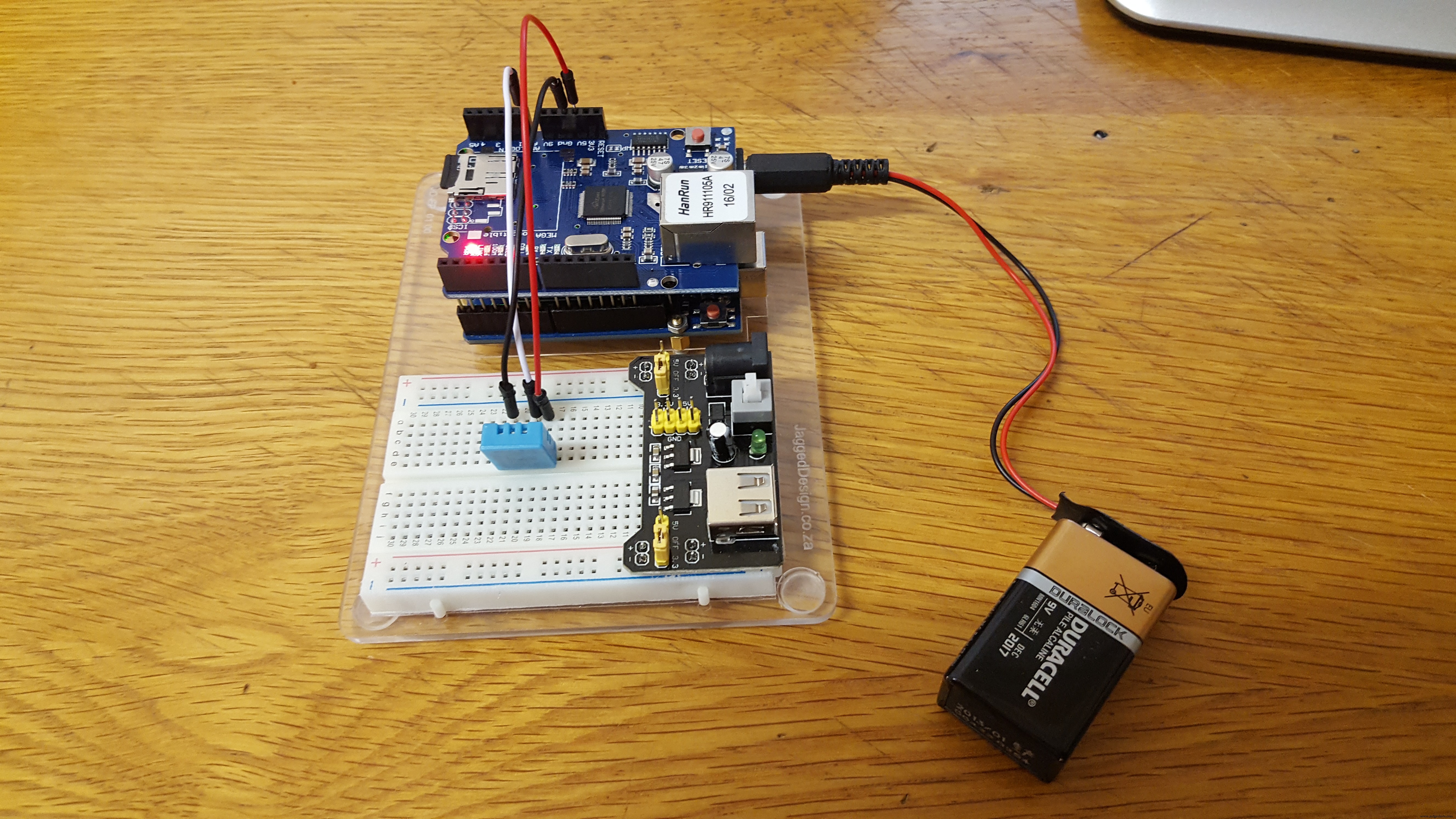 Arduino temperatuur- en vochtigheidslogger met DHT11 en Ethernet Shield