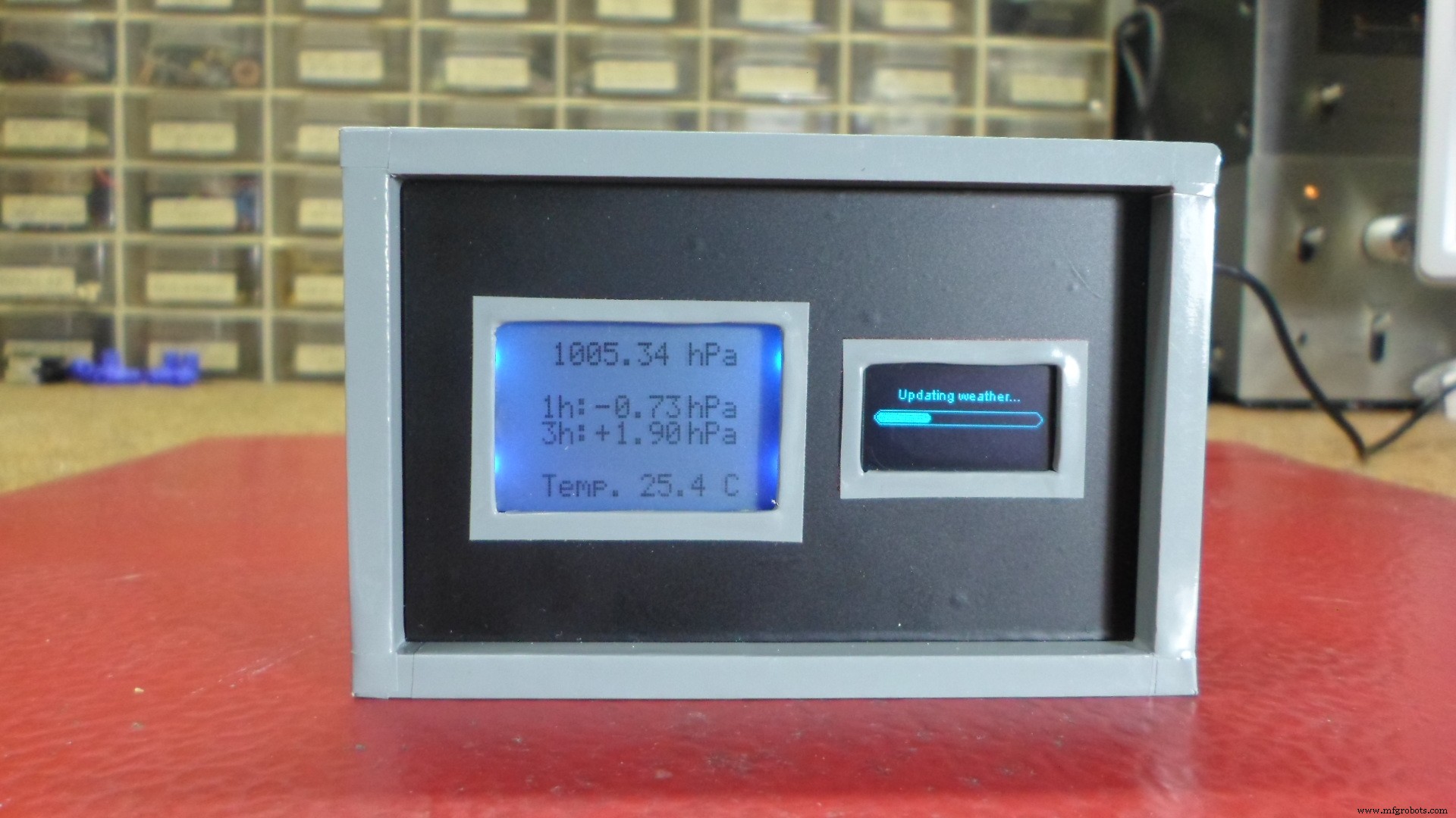 Compact Weerstation: Arduino Nano & ESP8266 Met BMP280 Barometrische Sensor & OLED/Nokia LCD Display
