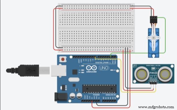 Servoradar: Arduino-gebaseerd Ultrasonisch Radarsysteem