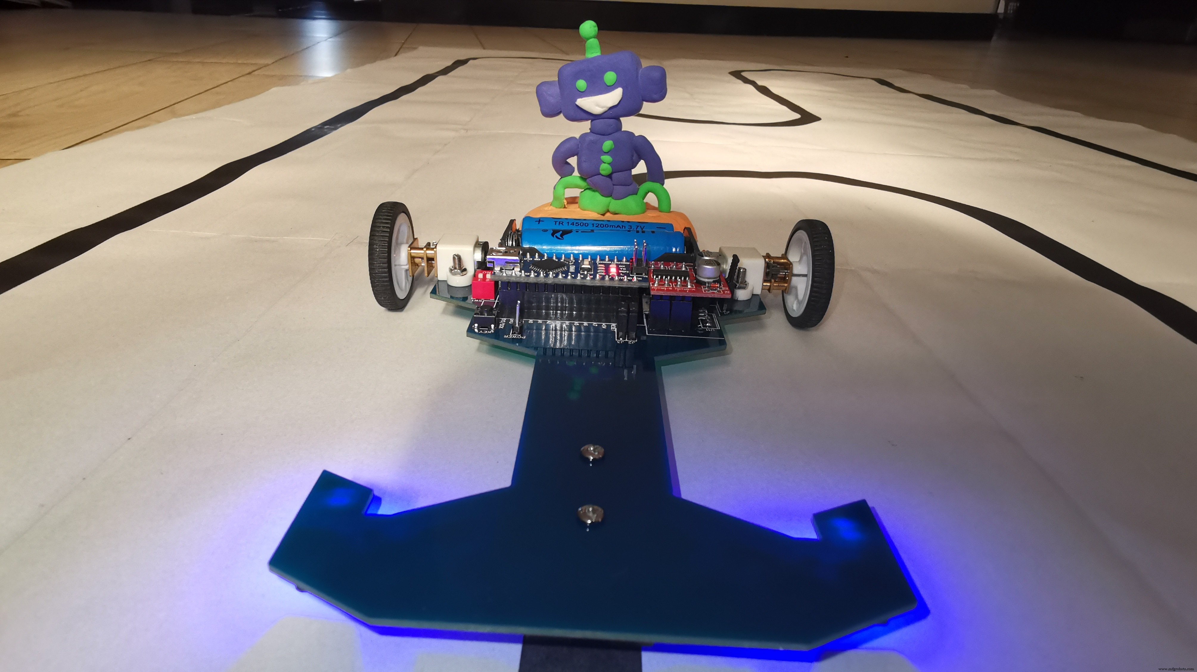 V4 Snelheids Lijnvolgende Robot – Geavanceerd Arduino Nano Systeem