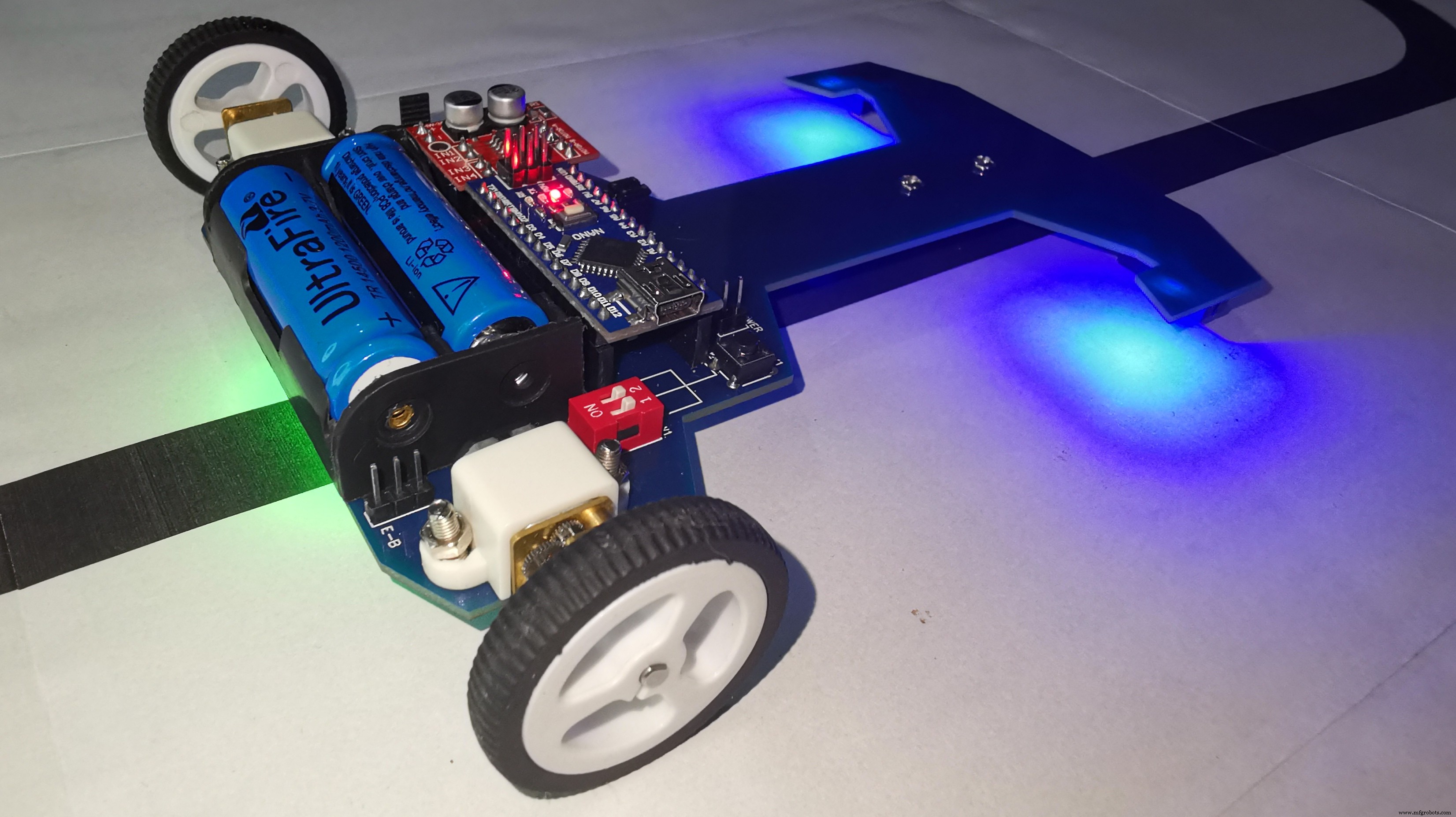 V4 Snelheids Lijnvolgende Robot – Geavanceerd Arduino Nano Systeem