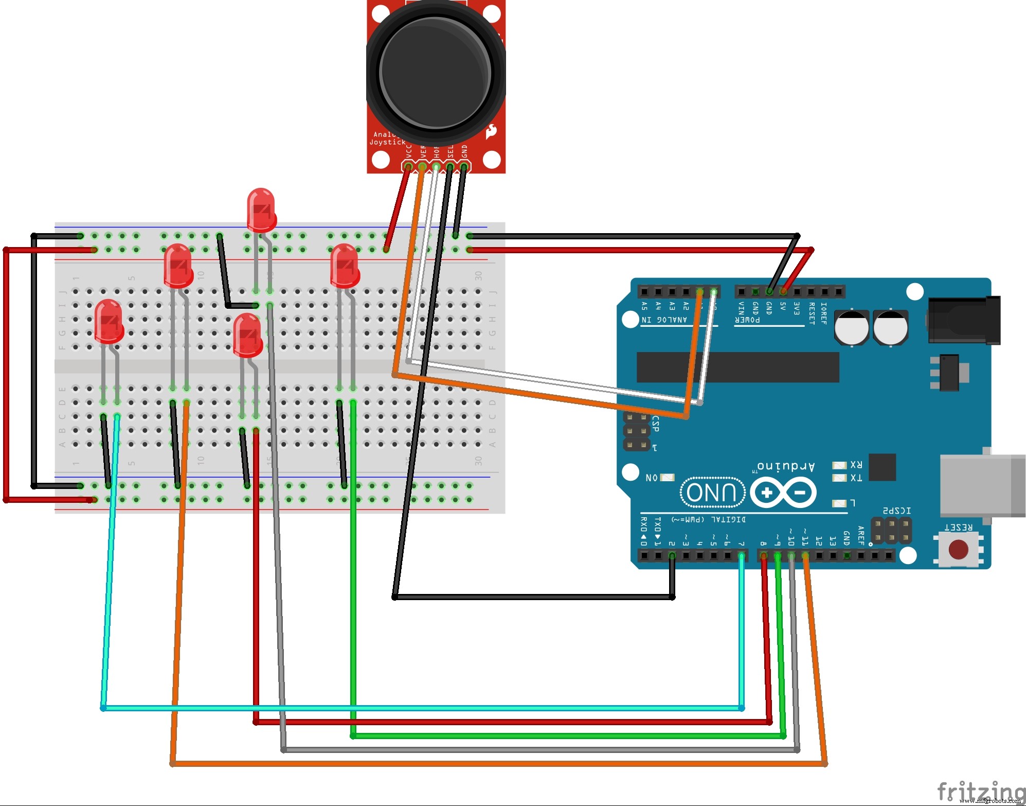 Interactieve Joystick Game met Arduino en LED Feedback