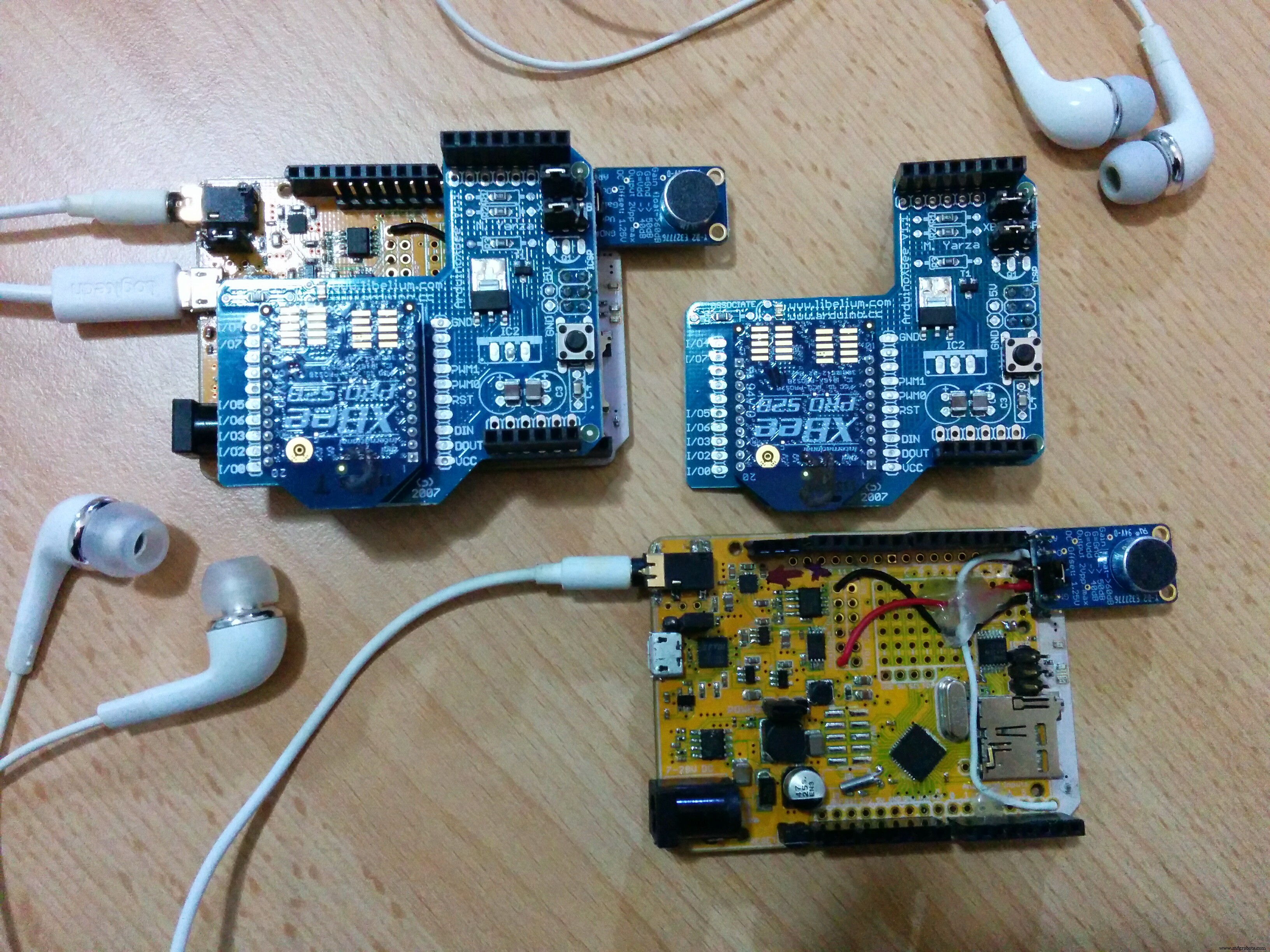 Geavanceerde XBee Walkie-Talkie met Arduino, DAC en Audio Versterkers