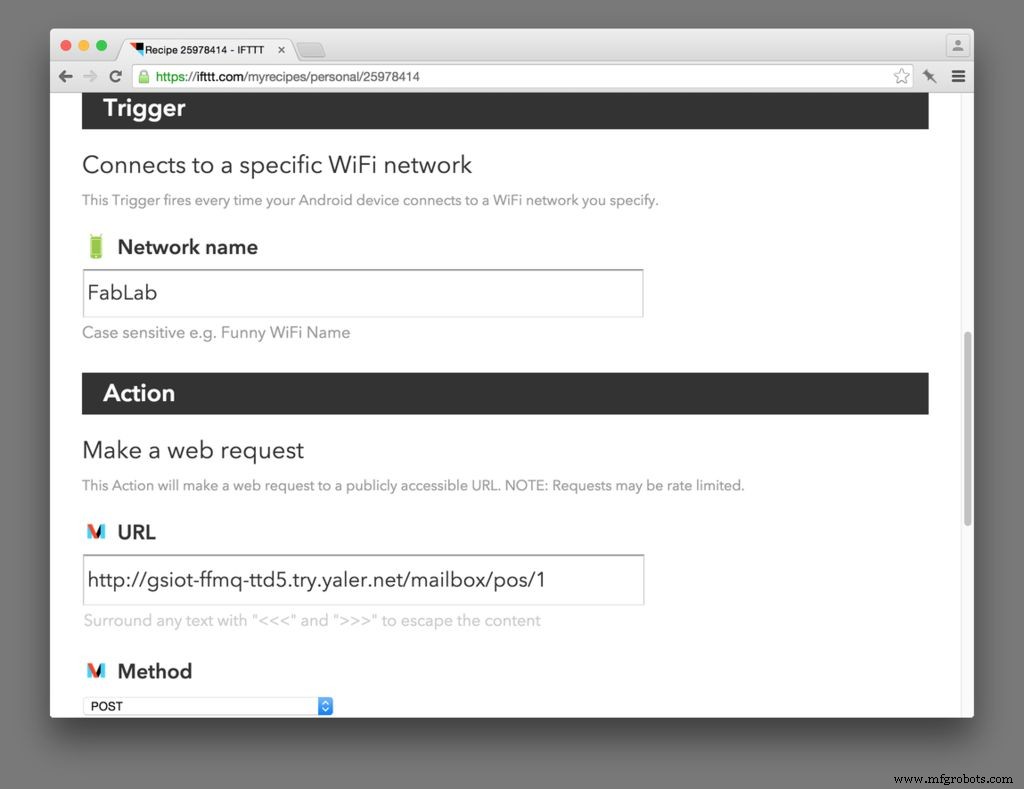 Web-IoT Meter Bouwen met Arduino, Yaler en IFTTT