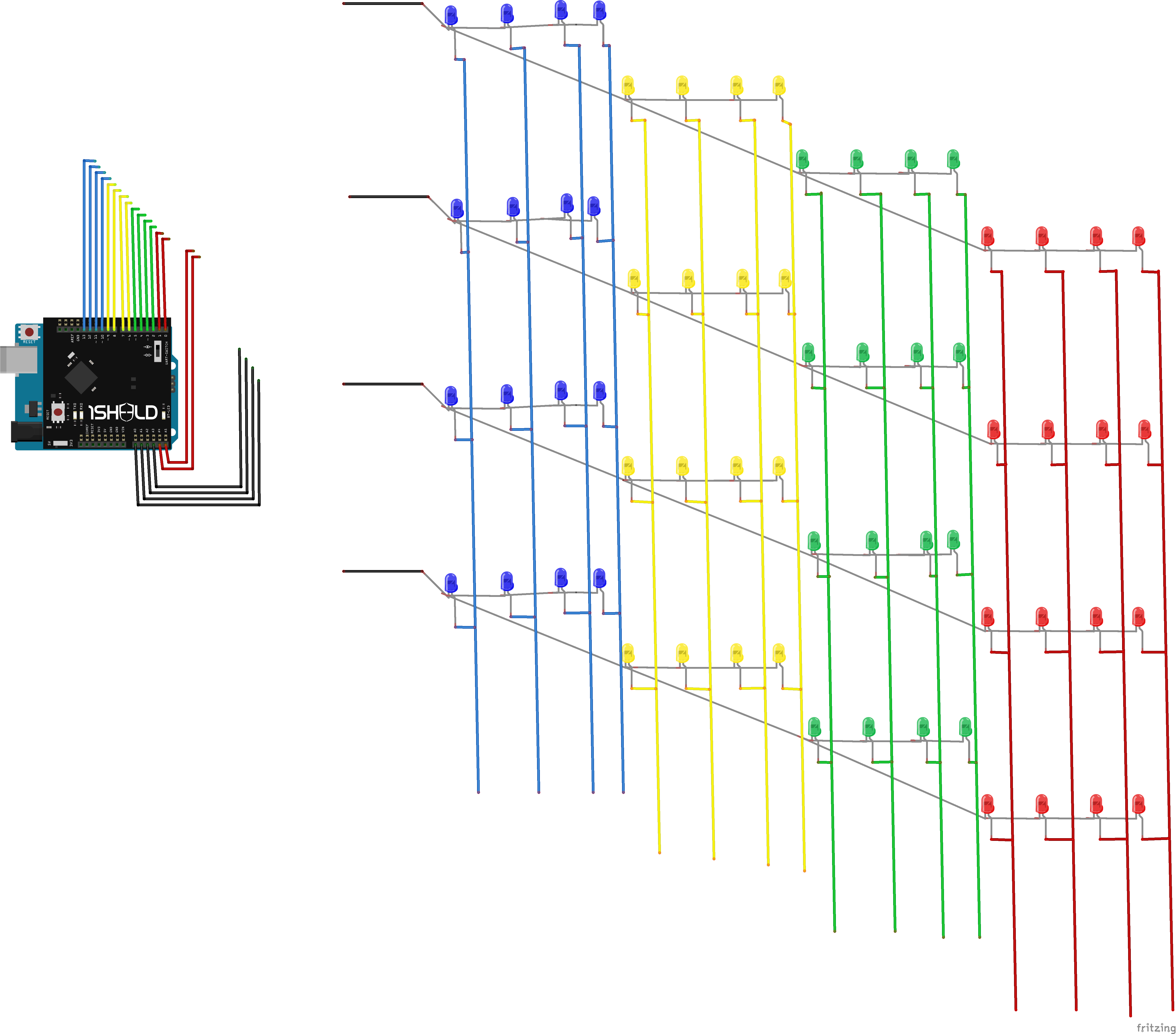 Bouw een 4x4x4 LED-kubus met Arduino Uno & 1Sheeld – Interactief LED-project