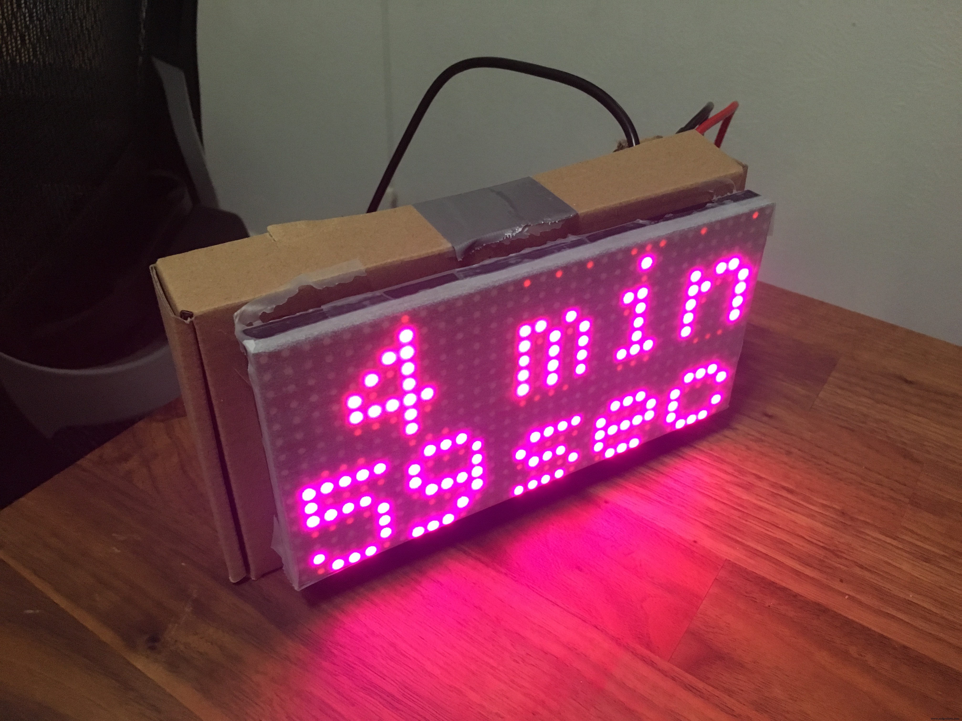 Precieze Nieuwjaarsafteltelling met Arduino en LED-matrix