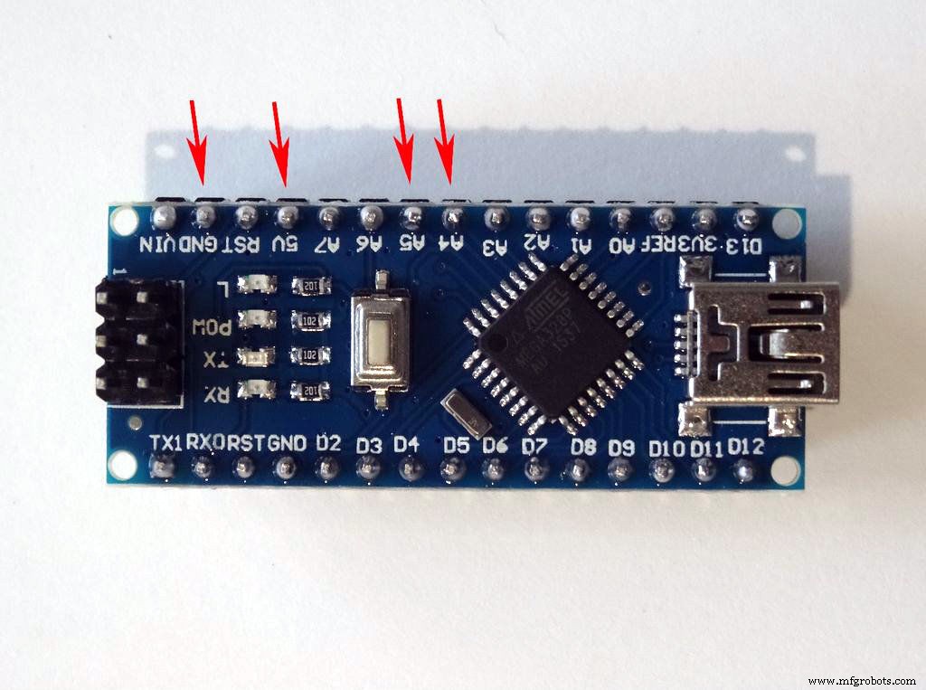 Kantelhoeken berekenen uit MPU6050 versnelling met Arduino Nano en Visuino