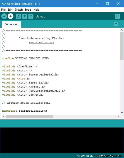 Kantelhoeken berekenen uit MPU6050 versnelling met Arduino Nano en Visuino