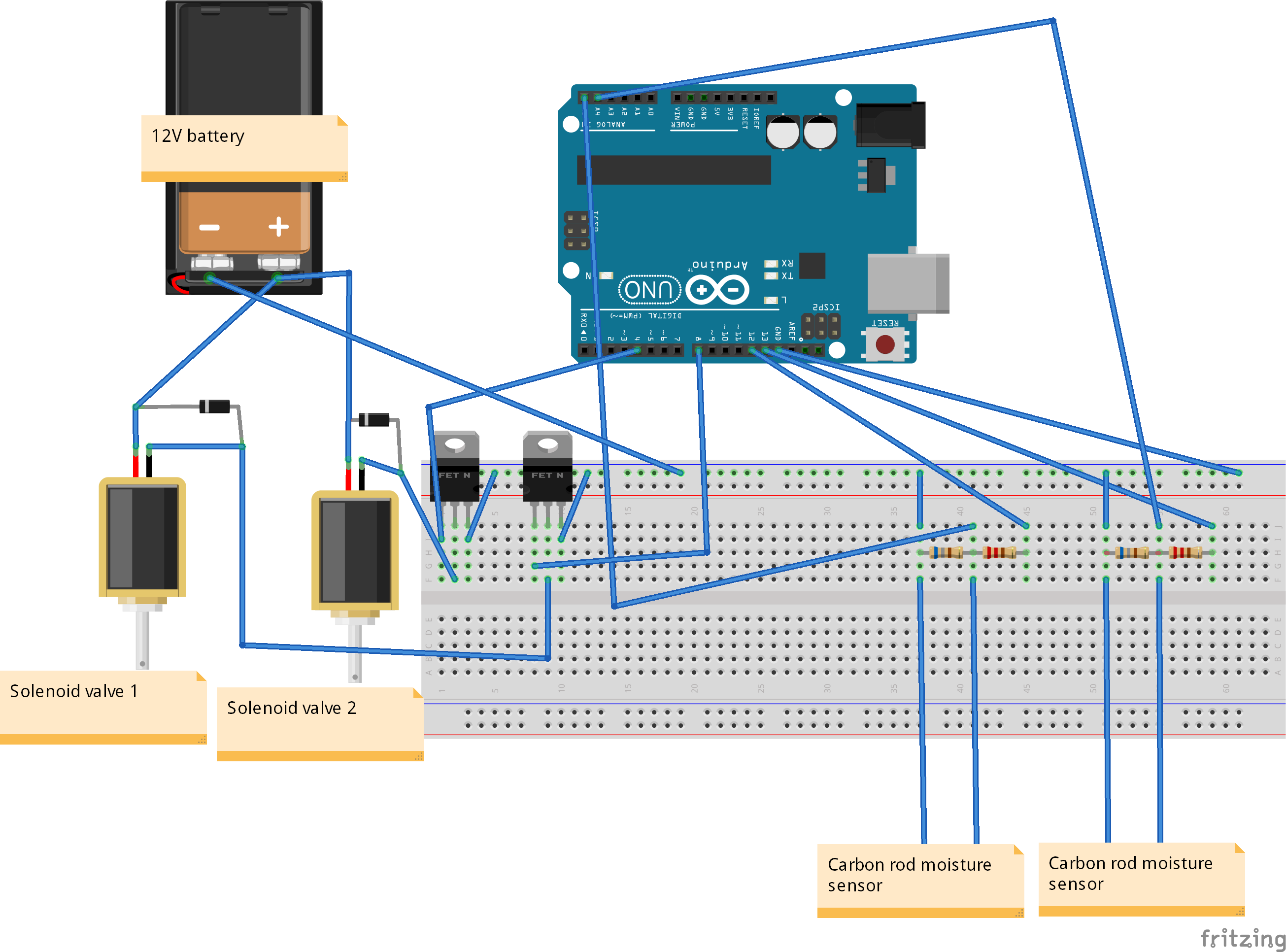 Slim Arduino-gestuurd automatisch besproeiingssysteem