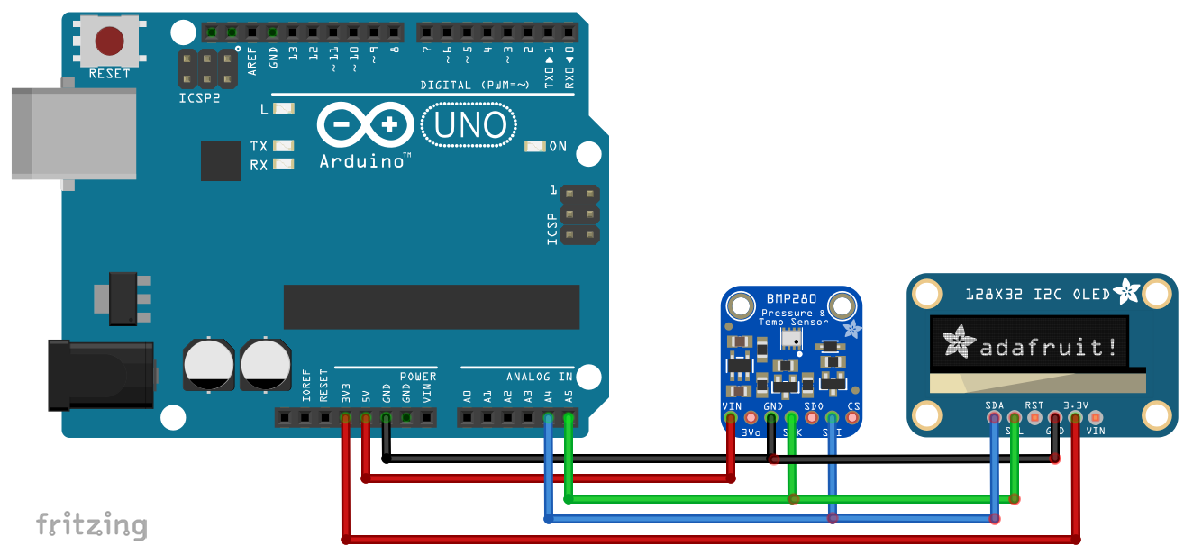 Accurate temperatuur-, druk- en hoogtemeting met BMP280 en Arduino UNO
