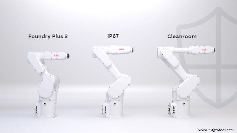 ABB verbetert IRB 1300 robot met IP67-bescherming voor harde & cleanroom-omgevingen
