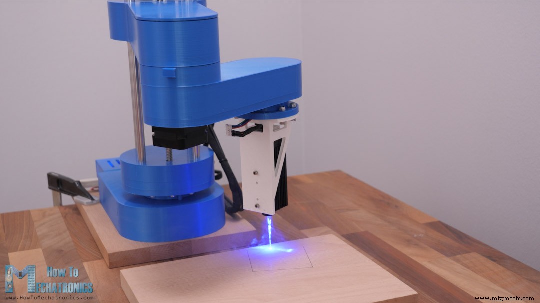 Verander Je DIY SCARA-robot in een Nauwkeurige Laser Graveerder met Arduino