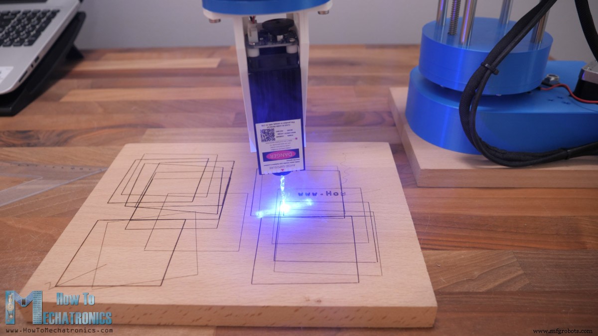 Verander Je DIY SCARA-robot in een Nauwkeurige Laser Graveerder met Arduino