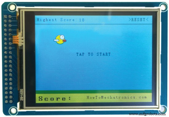 Bouw een Arduino Flappy Bird Kloon: Stap-voor-stap Game Project met TFT Touchscreen