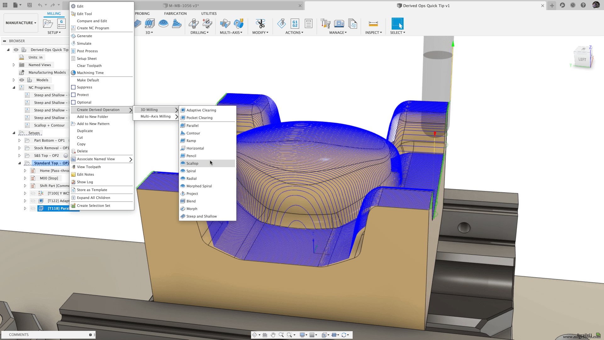 Fusion 360 productie-efficiëntie verhogen met Afgeleide Operaties