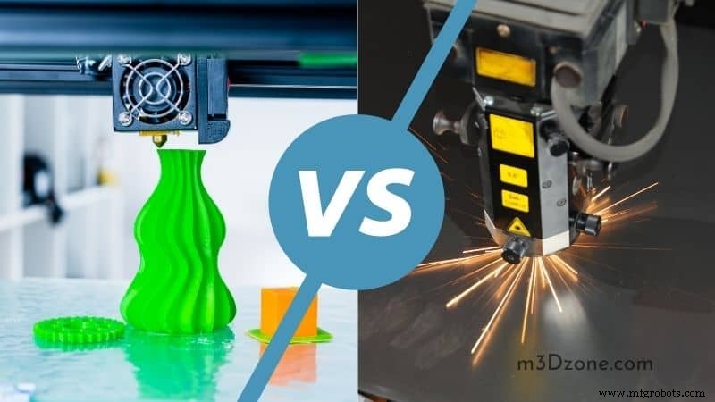 3D-printers en lasersnijders vergelijken: additieve vs. subtractieve productie