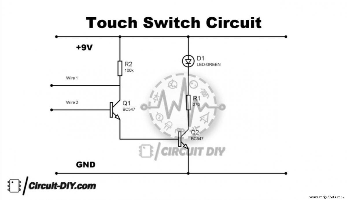 Touch-switch circuits: Beginnersgids voor eenvoudige tastbare sensoren